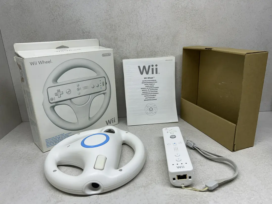 Nintendo Wii > Wii Remote + Volan / WHITE / ORIGINAL