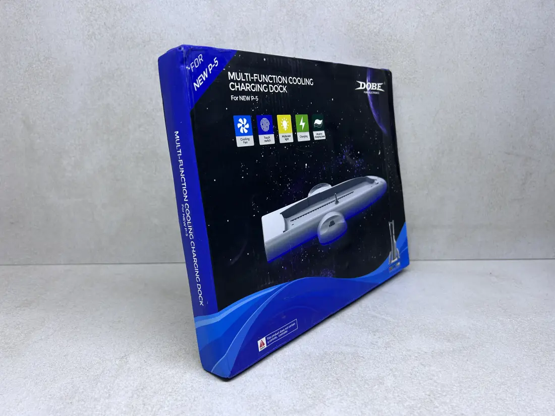 PS5 Slim > Stand + Cooling FAN + Punjac / White (BR.2)