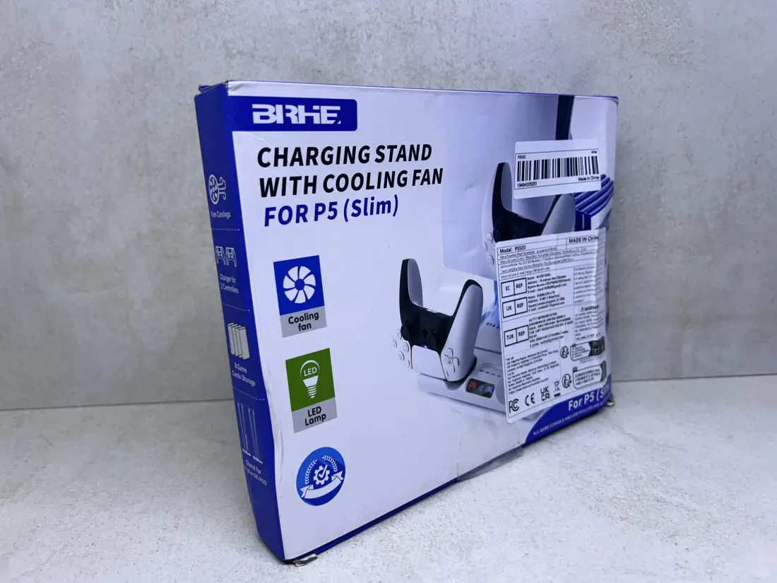PS5 Slim > Stand + Cooling FAN / White (BR.12)