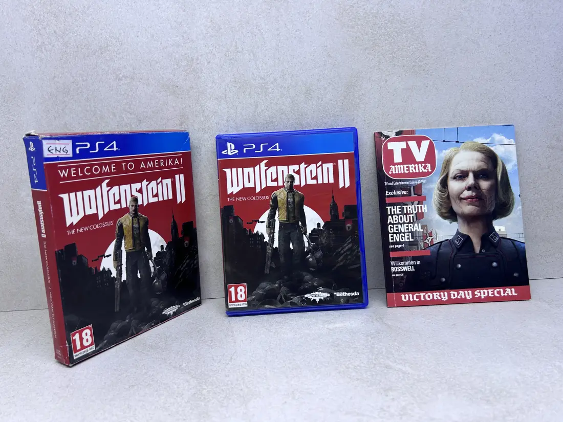 Wolfenstein 2 (II) Welcome To Amerika + Knjiga (ENG) - PS4 igra